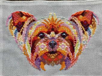 Výšivka / obraz Yorkshire terrier - 2