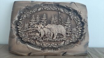 Drevený obraz 56×39cm hr.4 cmPoľovnicke motivy - 2
