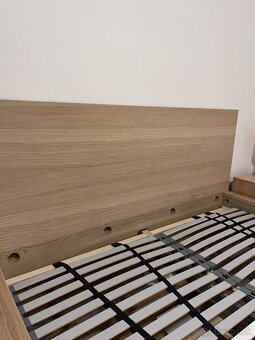 IKEA posteľ MALM s roštom LÖNSET + nočná komoda - 2