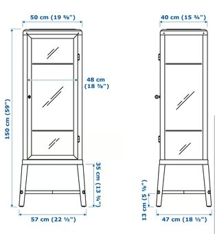 Predám kovová vitrína IKEA FABRIKÖR - 2