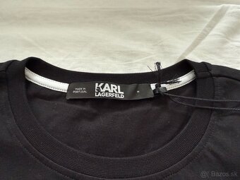 Karl Lagerfeld čierne tričko veľ. M - 2