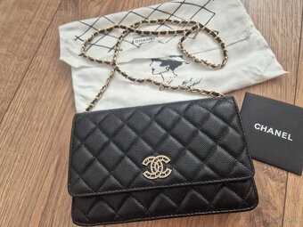 Nová luxusná kabelka CHANEL WOC kožená caviar čierna - 2