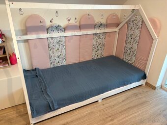 Detská postel, borovicový masív, rozmer 206 x 98 - 2