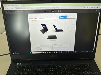 Predám Lenovo Legion 5 17ACH6H, Ryzen 7, RTX 3070, 32GB RAM, - 2