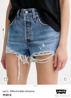 Levi's - Riflové krátke nohavice dámske, veľkosť 28 - 2