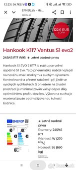 Predám letné pneumatiky 245/45 R17 - 2