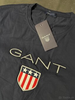 Modré Pánske tričko gant L - 2