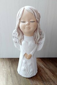 Keramický anjelik so srdiečkom 34 cm - 2