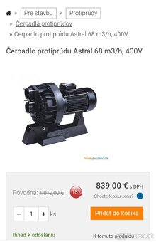 Predáme čerpadlo proti prúdu značky :Doll profi - 2