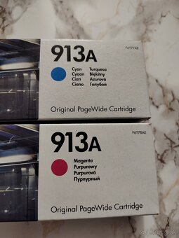 Cartridge HP 913A - F6T77AE Azúrová + F6T78AE Magenta - 2