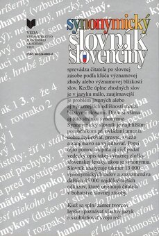Predám Synonymický slovník slovenčiny (ako nový) - 2