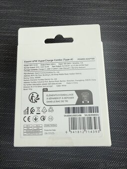 Xiaomi 67W set,adaptér+kabel,nove - 2