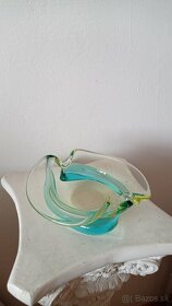 Hutné sklo váza, popolník - 2