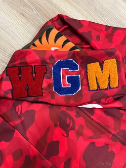 Bape Color Camp Shark Full Zip Hoodie Red - 2