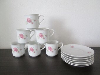 Retro kávové značené súpravy - karlovarský porcelán - 2