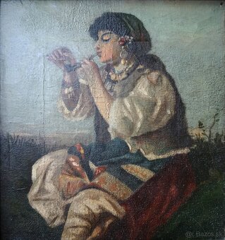 Obraz 19 Storočie - Cigánka s fajkou - 2
