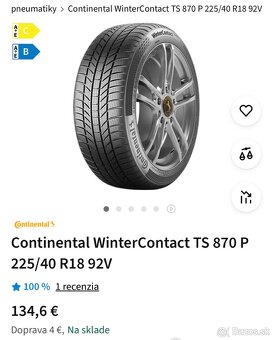 Continental WinterContact TS 870 P 225/40 R18 92V - 2