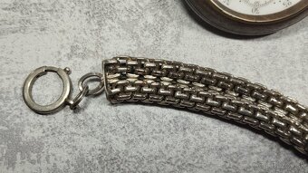 Velké dvouplášťové kapesní hodinky Régulatéur + retez - 2