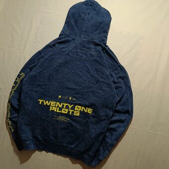 Twenty One Pilots Trench sivá mikina s kapucňou distressed S - 2