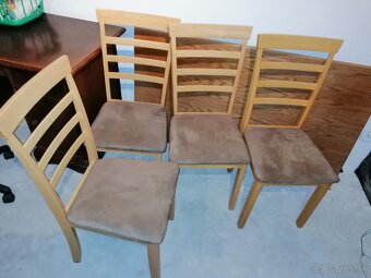 4 drevené stoličky - 2