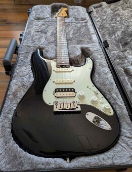 Fender American Elite Stratocaster HSS Mystic Black + kufor - 2