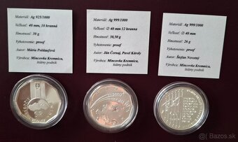 Pamätné medaile v proof prevedení s certifikátom. - 2