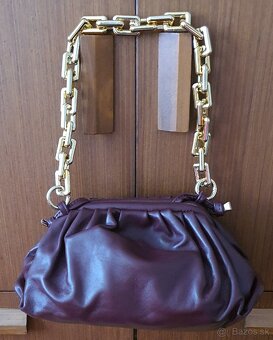 Nová kožená burgundy kabelka - 2