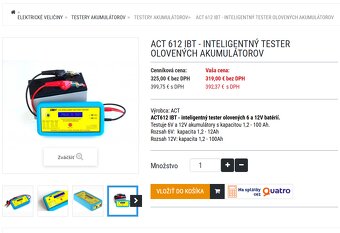 ACT 612 IBT - inteligentný tester olovených akumulátorov - 2