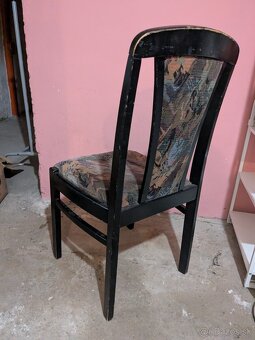 2 Retro stoličky čierne - 2