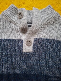 Modro-sivý svetrík 101-107 - 2