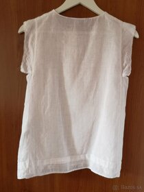 ZARA 100% ľanový biely top - 2