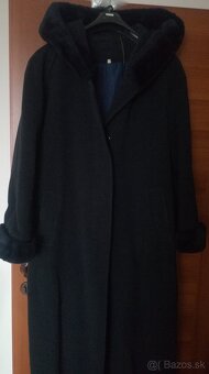 Kabát modrosivý s kapucňou - 2