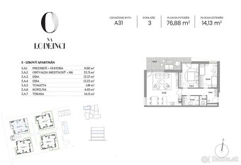 3-IZBOVÝ- 91 M² NA LODENICI S 25 M BAZÉNOM A TERASOU - 2