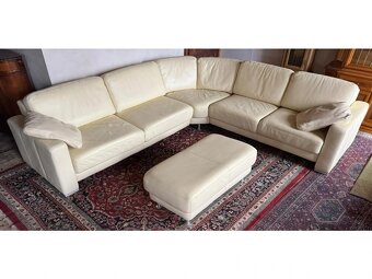 Luxusní moderní rohová kožená sedací souprava,3221 - 2