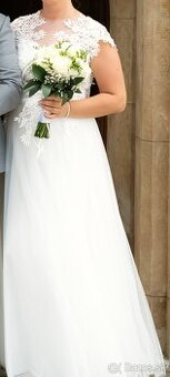 Svadobné šaty veľkosť L - 2