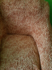 Elastický potah farby TERAKOTA na rohovu sedačku - 2