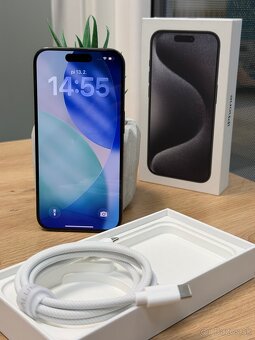Apple iPhone 15 Pro 128GB - ZÁRUKA / NOVÁ BATÉRIA - 2