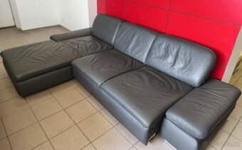 Kožená rohová sedacia súprava - ako NOVÁ, TOP STAV - 2