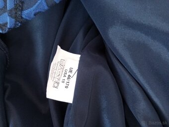 Spoločenské modro čierne šaty dlhý rukáv xxl - 2