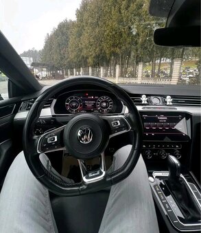 R-line VOLANT VOLKSWAGEN R RLINE kožený BIELE PREŠÍVANIE - 2