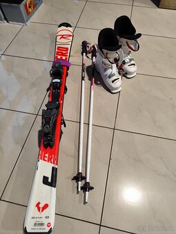 Lyže, lyžiarky,palice. 2x set - 2