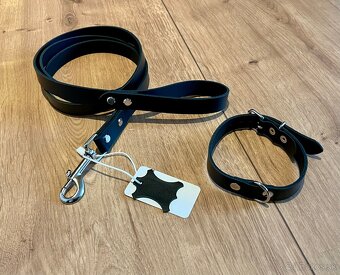 Handmade obojok + vodítko pre psa - set - 2