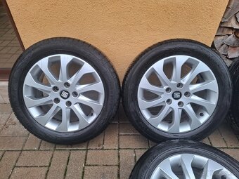 Alu disky 5x112 R16 Seat + 205/55 R16 letné pneumatiky - 2