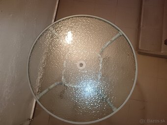 Stôl okrúhly, so sklom - 2