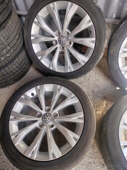 4ks alu disky orig. Vw 5x112 R17 pneu dojazd - 2