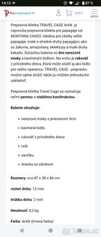 Prenosná klietka pre papagáje - 2