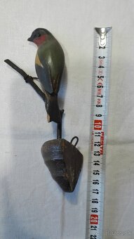 Starý dřevěný ptáček na zeď - 2