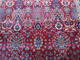 AKCIA🌟Majestátny ručne viazaný hodvábny Isfahan 4,1×3,1 m🌟 - 2