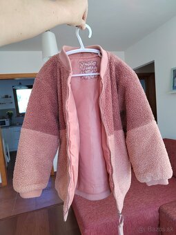 Bunda RESERVED - ružová, chlpatá v.122 - 2