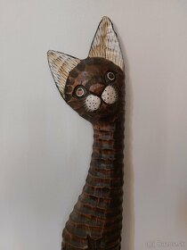 Mačka- drevena dekorácia - 2